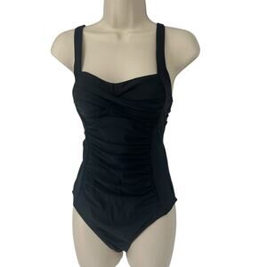 NEW Cupshe Black Sweetheart Tummy Control One-Piece Swimsuit Small